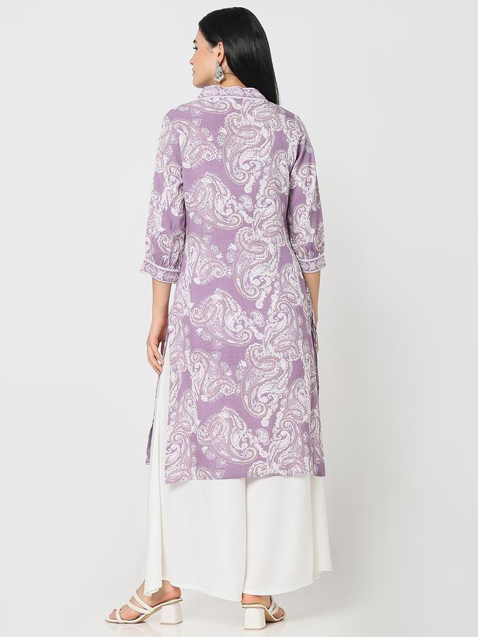 R&B Women's Lilac Printed Kurta
