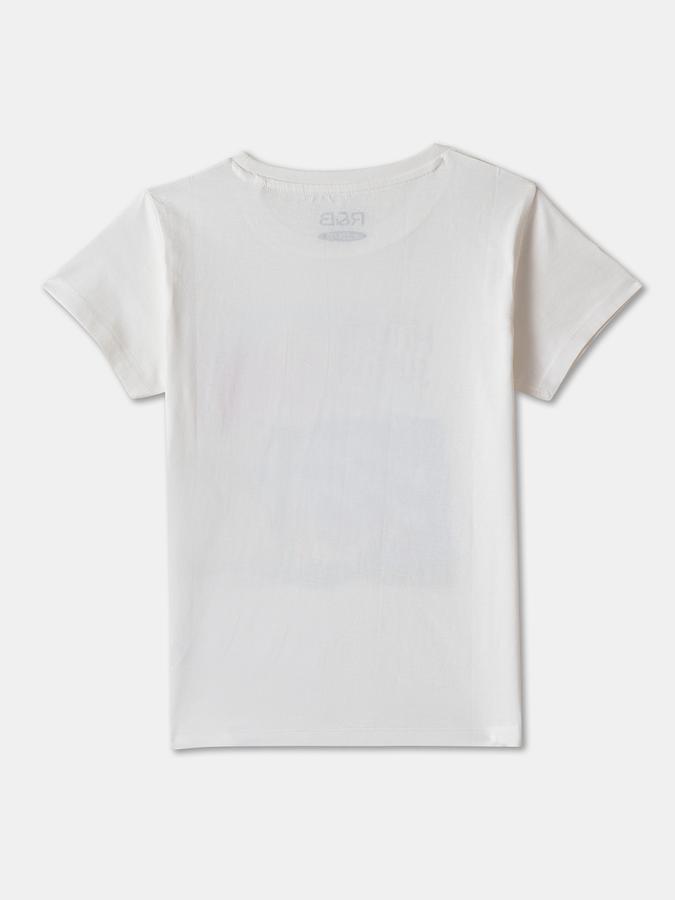 Printed T-Shirt with Crew Neck and Short Sleeves image number 1