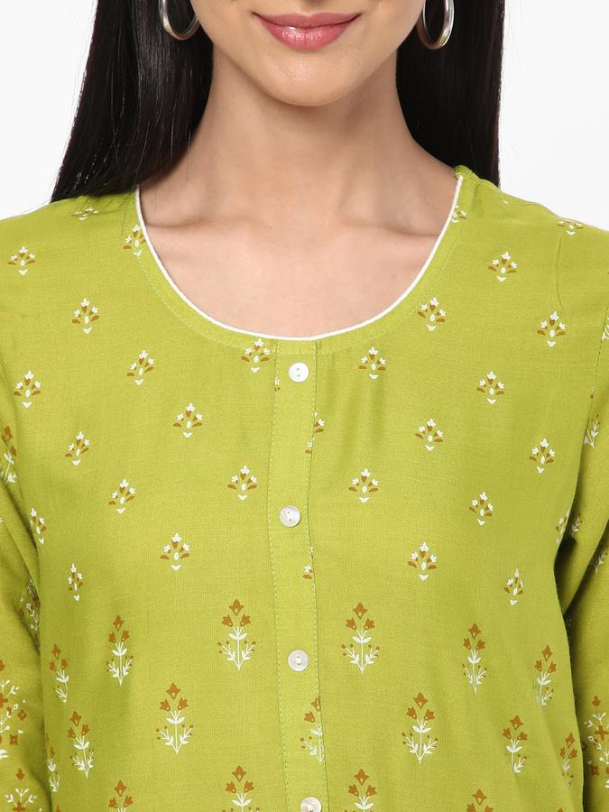 R&B Women Green Kurta image number 3