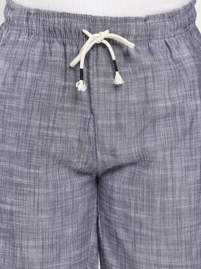 Men Cotton Relaxed Fit Drawstring Solid Sleep Shorts