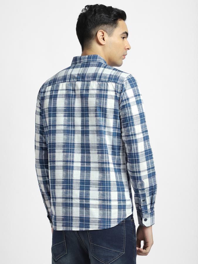 R&B Men's Navy Checked Shirt