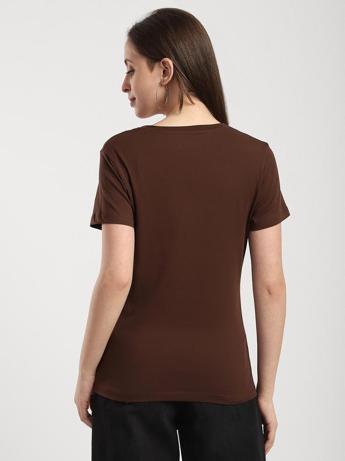 Women Cotton Regular Fit Round Neck Graphic T-shirt