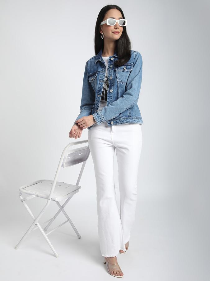Full Sleeve Dyed/Ombre Women Jacket image number 1