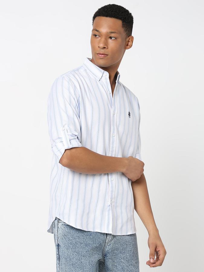 Men Shirt with Button Down Collar image number 3