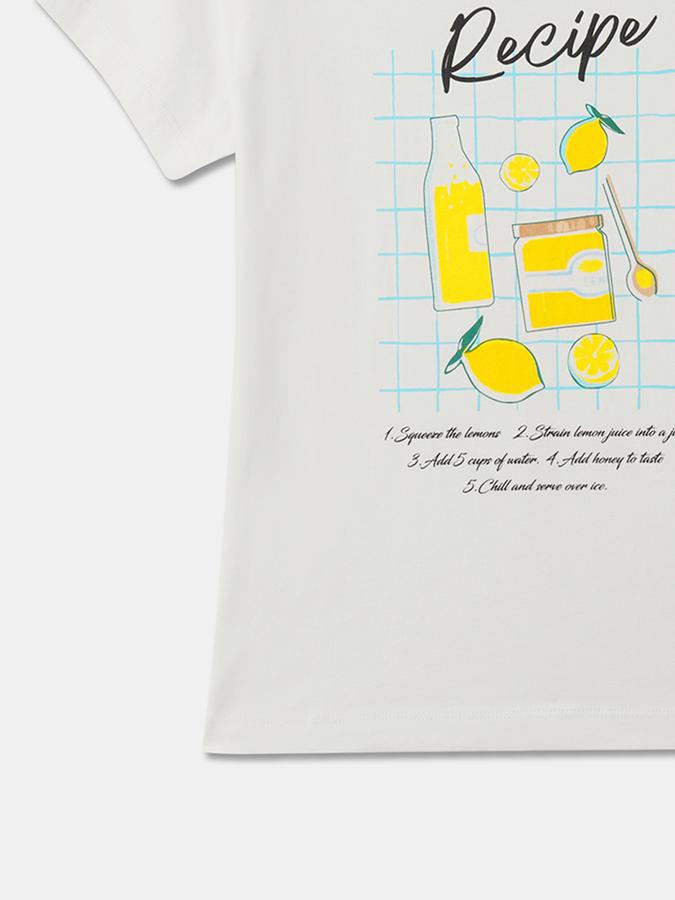 Girls Graphic Print Regular Print Round-Neck T-Shirt image number 3