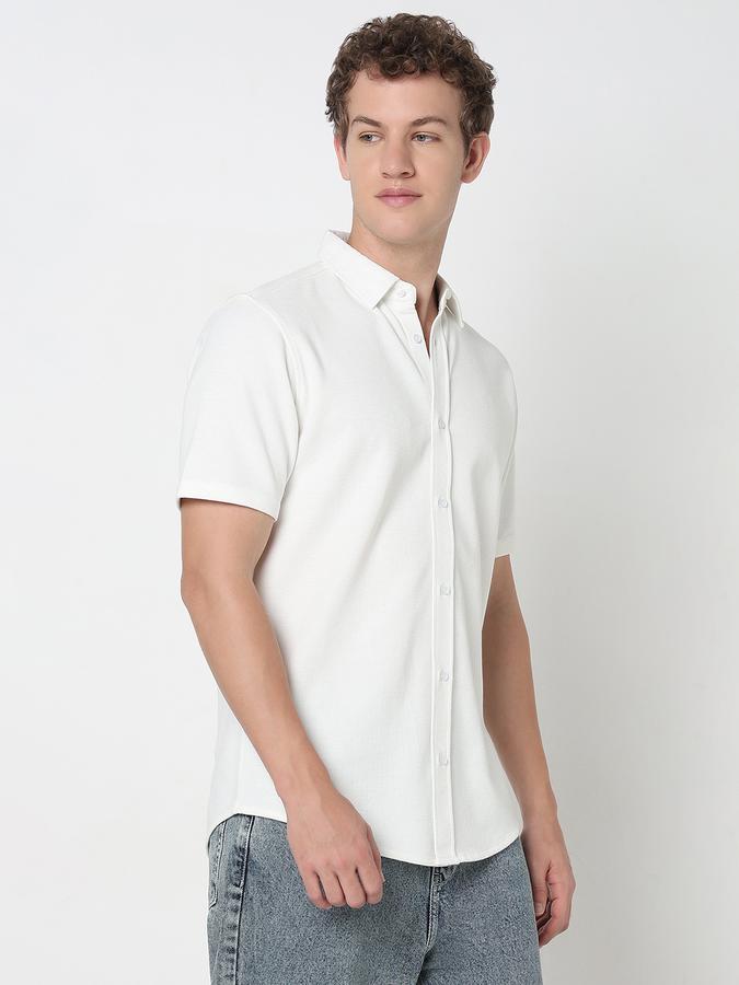 R&B MEN'S YOUNG Short Sleeve KNIT TEXTURE SHIRT image number 3