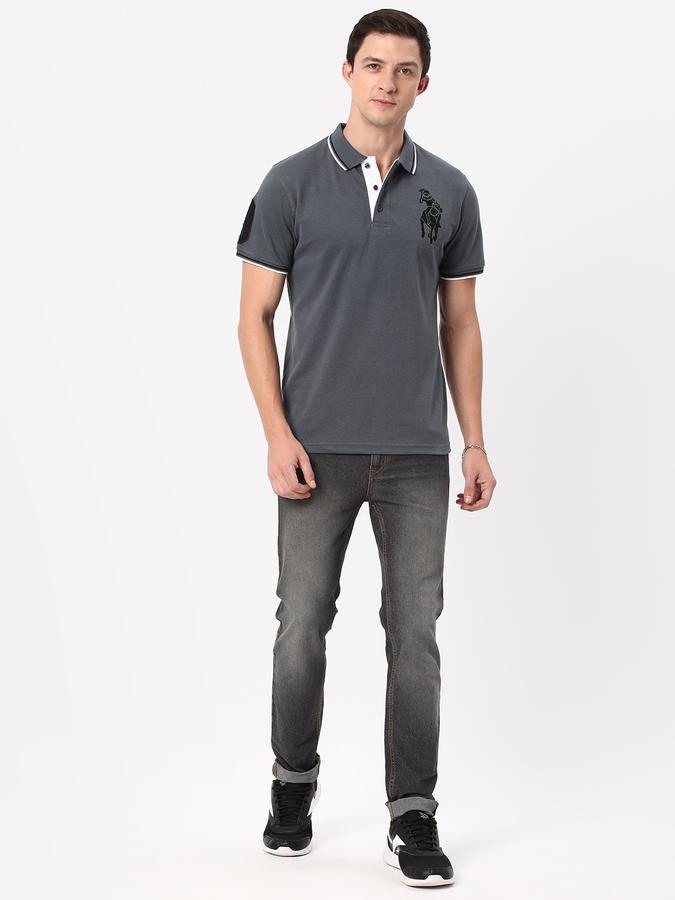 R&B Men's Chest & Sleeve Embroidered Polo image number 1