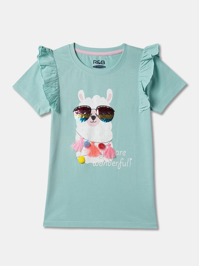 Girls Embellished Round-Neck Top image number 0