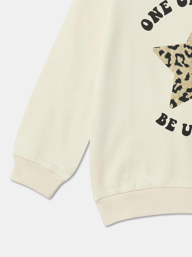 Girls Typographic Print Round-Neck Sweatshirt image number 3