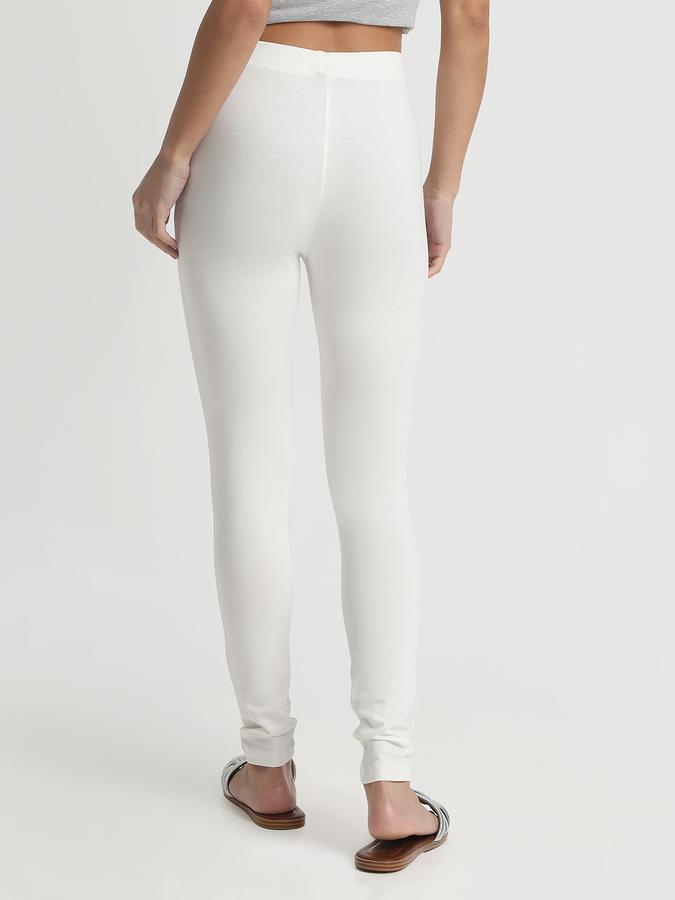 Women Cotton Skinny Fit High Rise Solid Tights