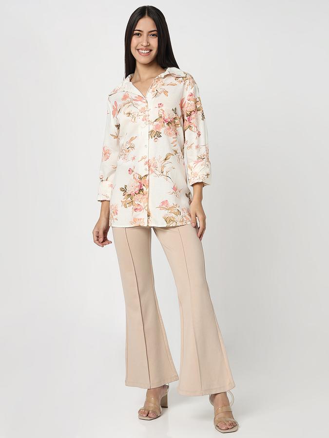 R&B Women Green Floral Print Relaxed Shirt