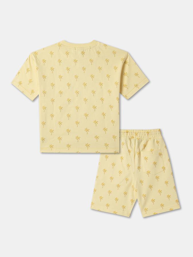 Boys Graphic T-shirt with Shorts Fashion Set