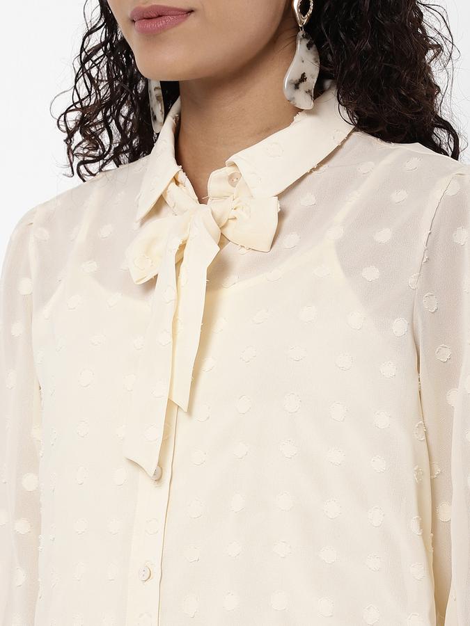R&B Women's Textured Pussy Bow Top image number 3