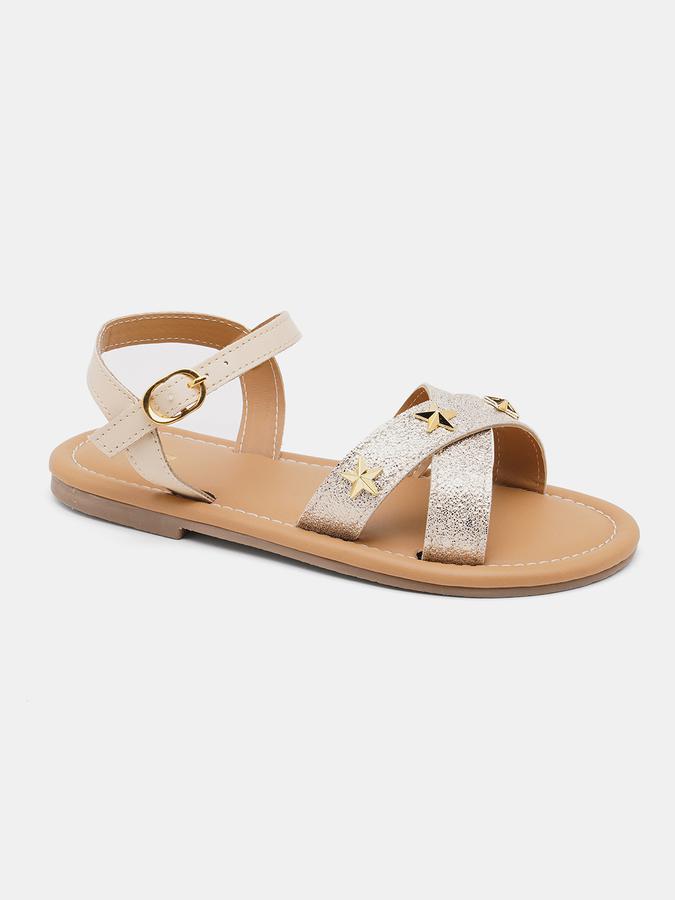 R&B Girls Gold Sandals image number 2