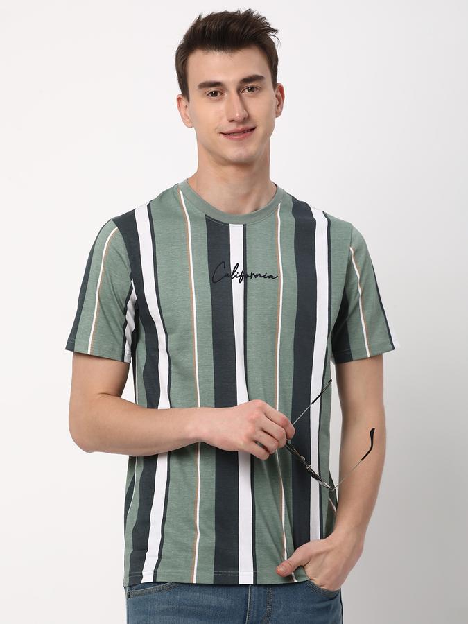 Men Printed Regular Fit Round-Neck T-Shirt image number 0