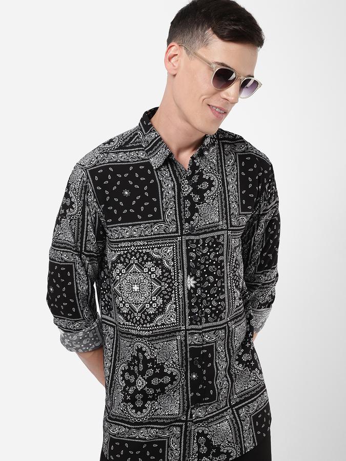 R&B Black Men Casual Shirts image number 0