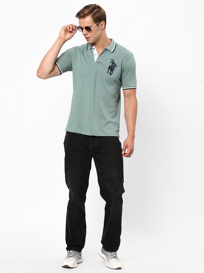 R&B Men's Chest & Sleeve Embroidered Polo image number 1