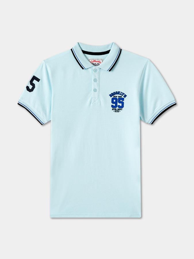 Boys Regular Fit Short Sleeve Polo Collar T-Shirt