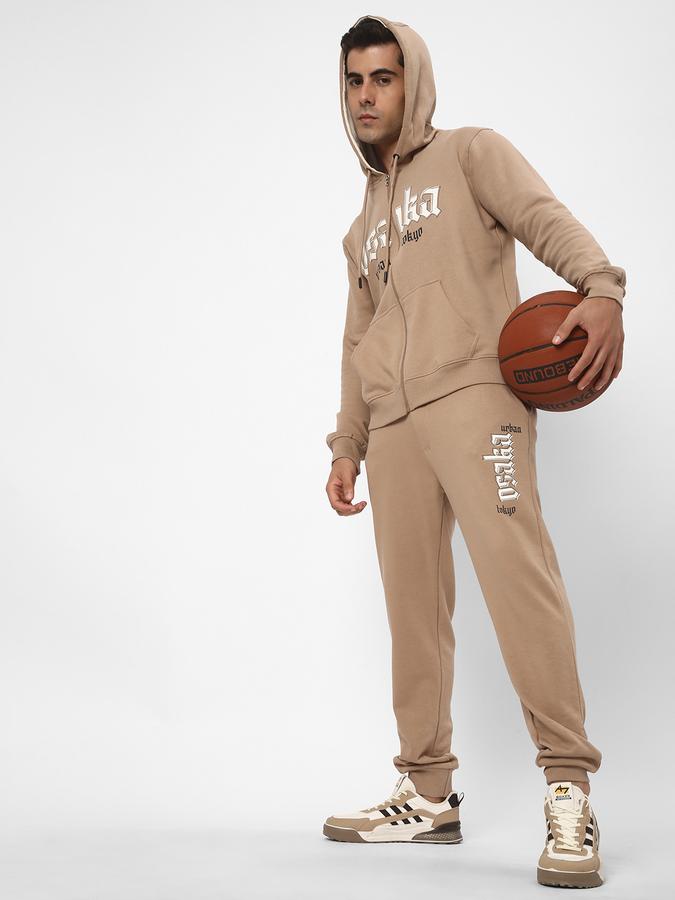 Men Cotton Regular Fit Hooded Jacket