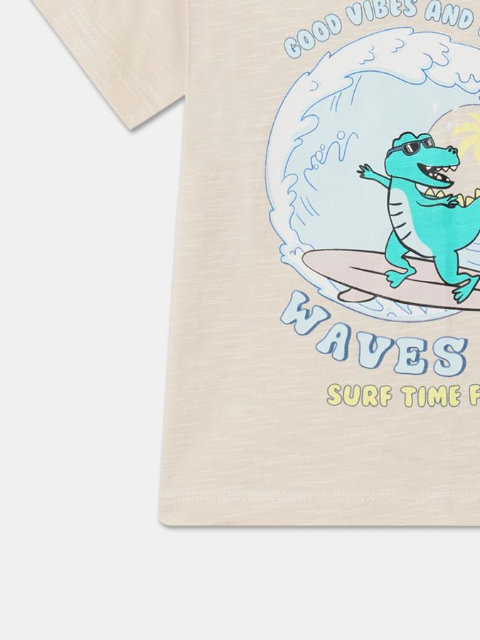 Boys Relaxed Fit Round-Neck T-Shirt image number 3