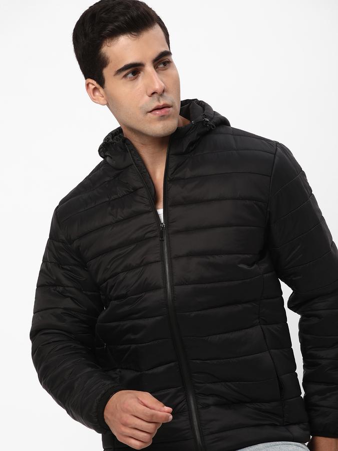 R&B Men's Puffer Jacket With Hoodie