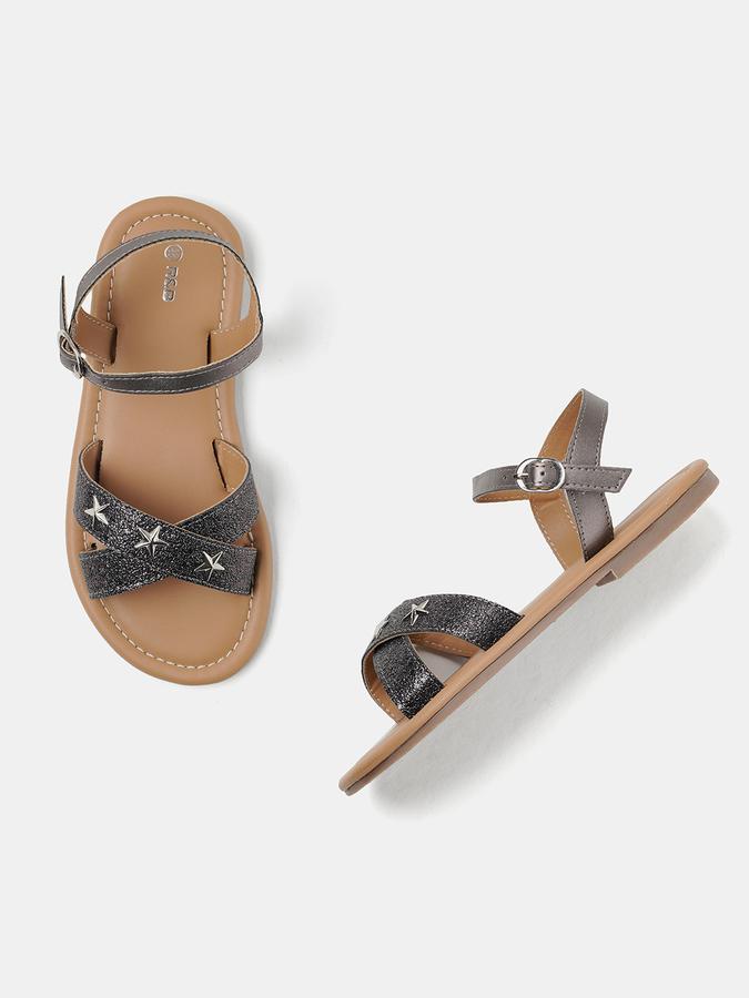 R&B Girls Silver Sandals