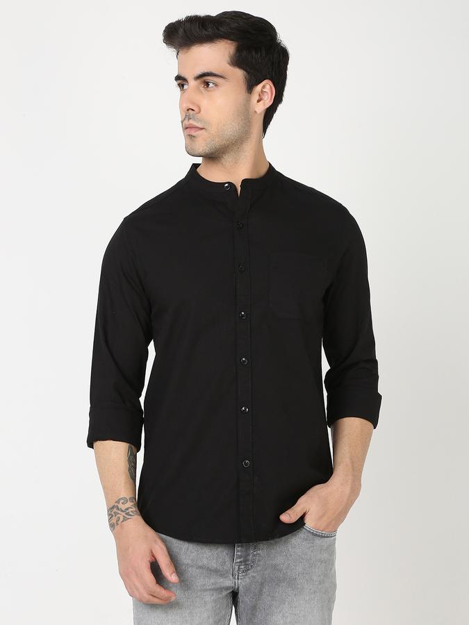 Men Regular Fit Shirt Mandarin Collar image number 0
