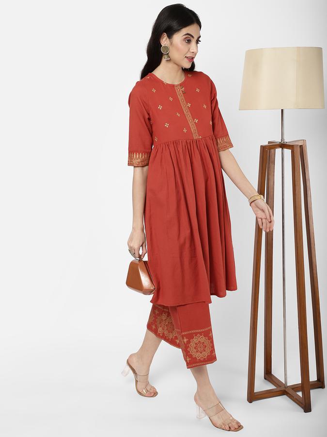 R&B Women Rust Kurtas image number 1