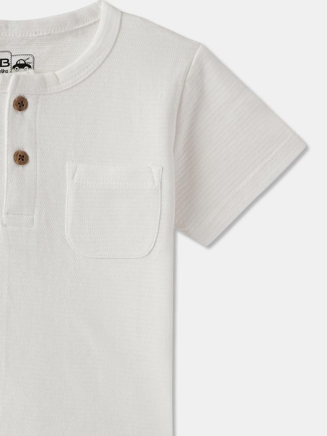 Baby Boys Solid Pure Cotton Oversized T Shirt image number 2