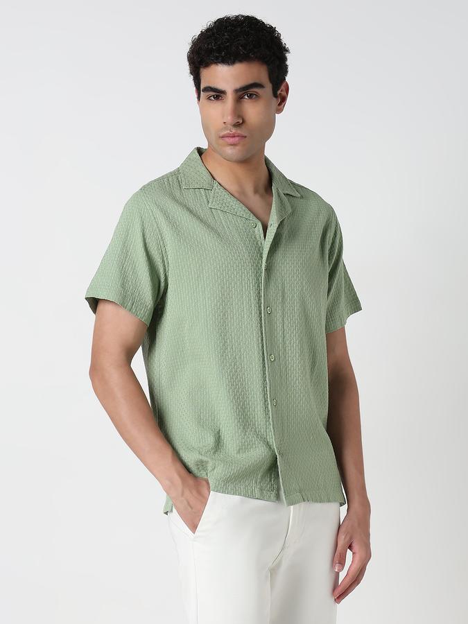 Men Self Design Casual Shirt image number 3