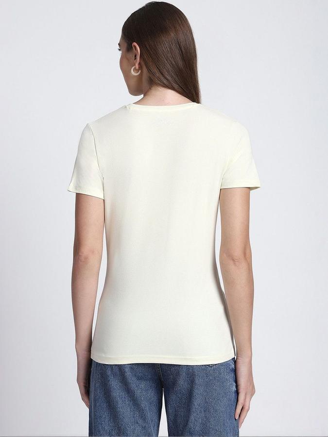 R&B Womens Banana Solid Round Neck Short Sleeves T-shirt