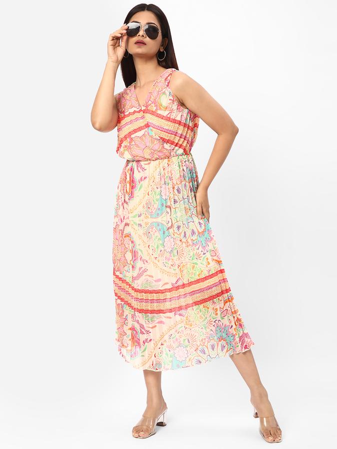 R&B Women's Pleated Midi Dress image number 1