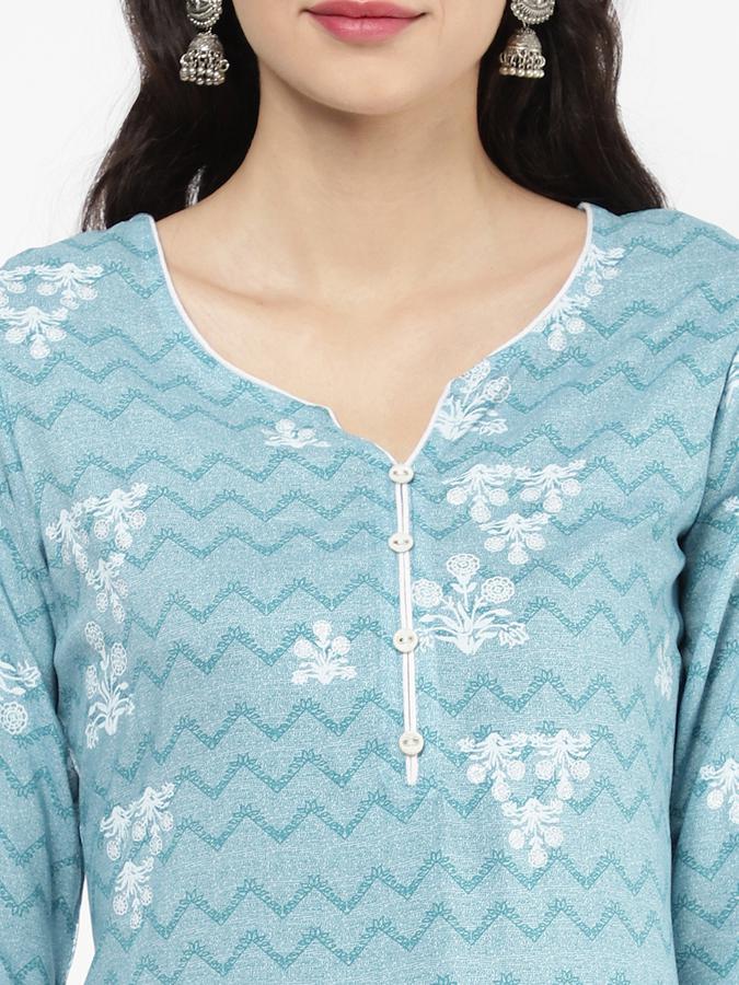R&B Blue Women Kurtas image number 3