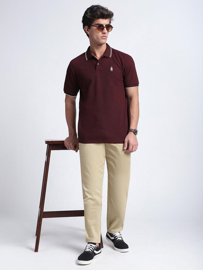 Men Cotton Straight Fit Flat Front Chino Pants