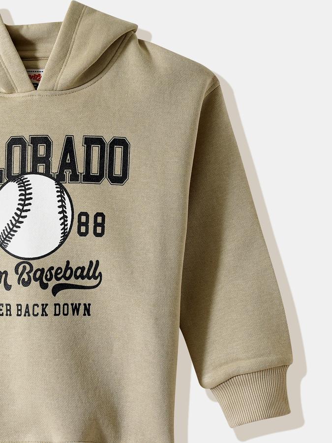 Boys Cotton Relaxed Fit Hooded Graphic Hoodie