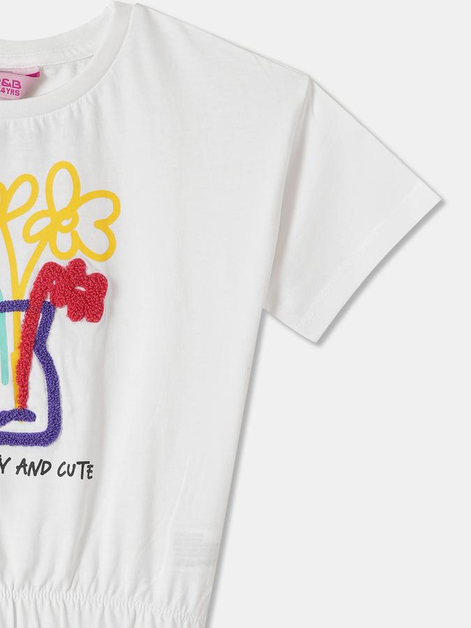 Girls Regular Fit Short Sleeve Crew Neck T-Shirt