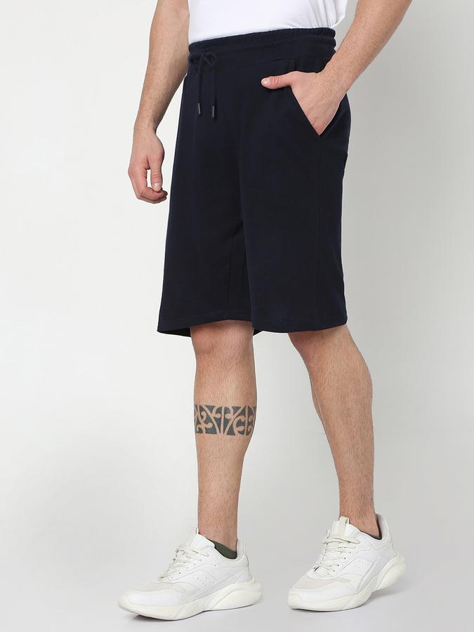 Men Regular Fit Knit Shorts with Insert Pockets image number 1