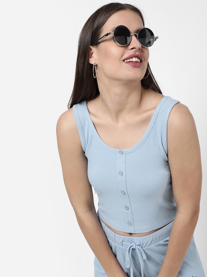 R&B Women's Cropped Rib Tank Top