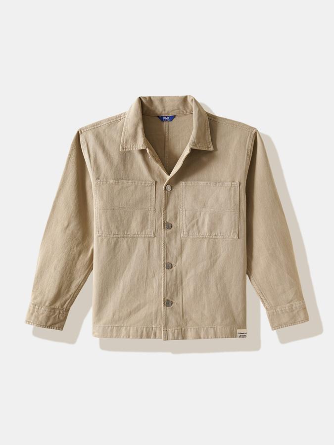 Boys Cotton Regular Fit Long Sleeve Solid Shirt