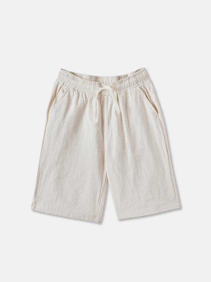 Boys Embroidered Shirt with Shorts Fashion Set