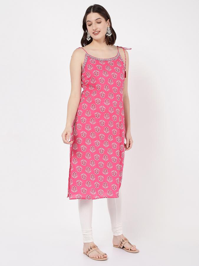 Women Embroidered Straight Kurta image number 2