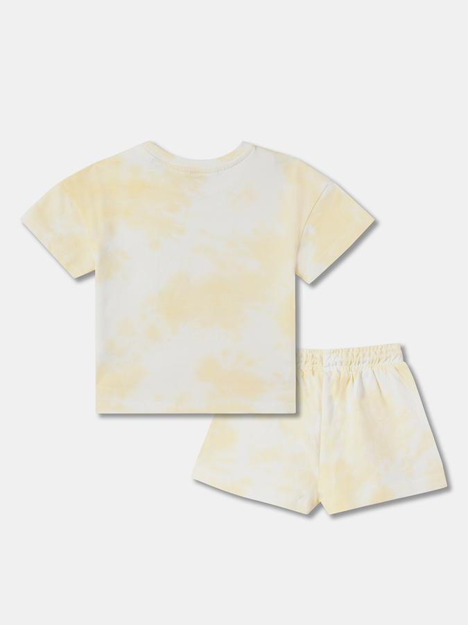 Girls Tie-Dye Short Sleeve T-shirt with Shorts Set