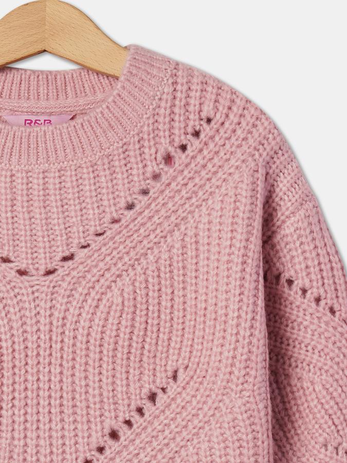 Girls Acrylic Pullover Cardigan image number 2