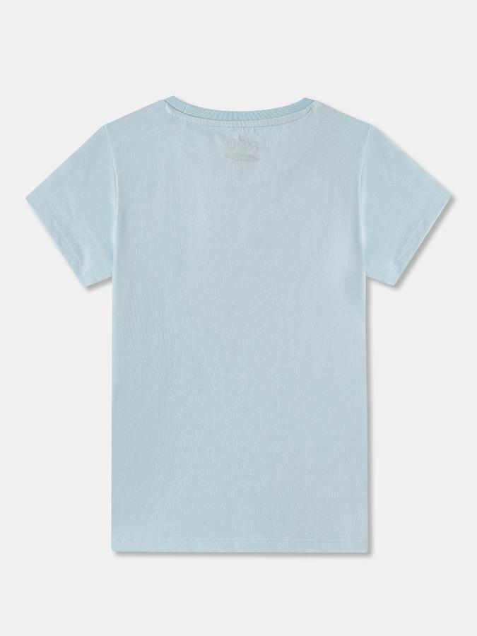 Printed T-Shirt with Crew Neck and Short Sleeves image number 1