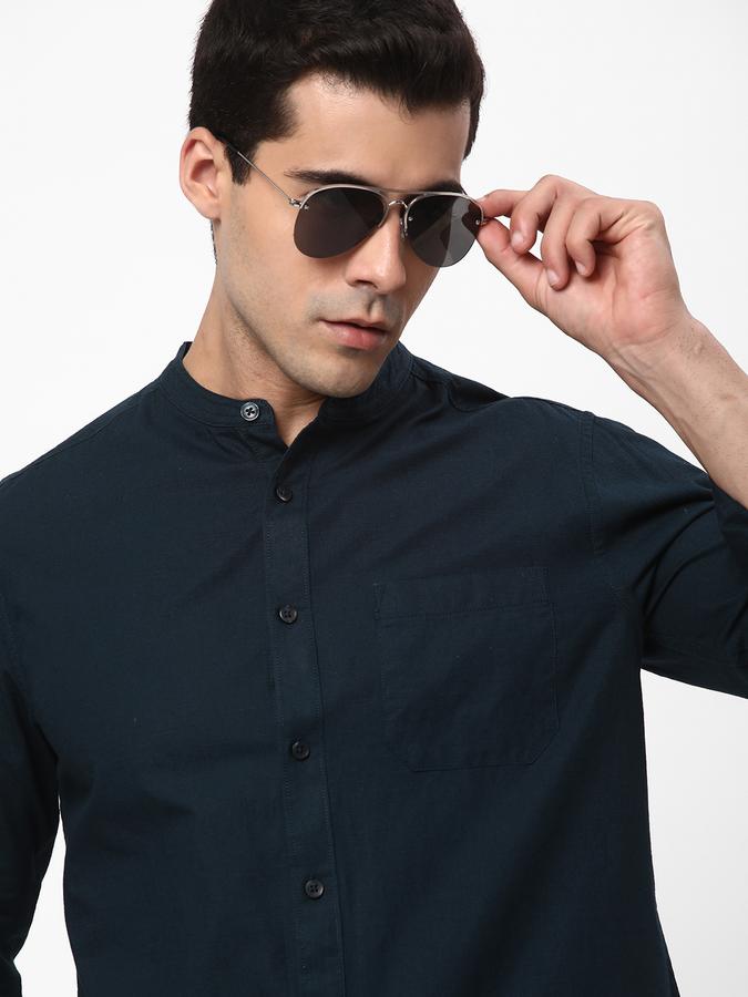 R&B Men's Solid Shirt With Single Pocket