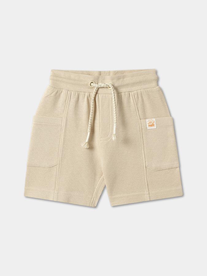Boys Cotton Relaxed Fit Elasticated Waist Solid Knit Shorts