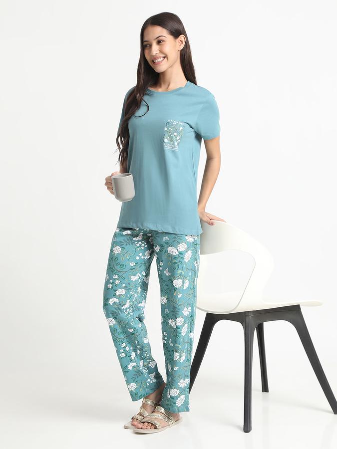 Women Cotton Relaxed Fit Drawstring Printed Pajama Pants
