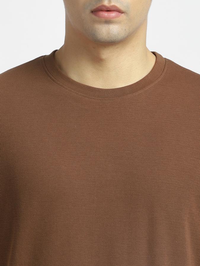 Men Cotton Regular Fit Crew Neck Solid T-shirt
