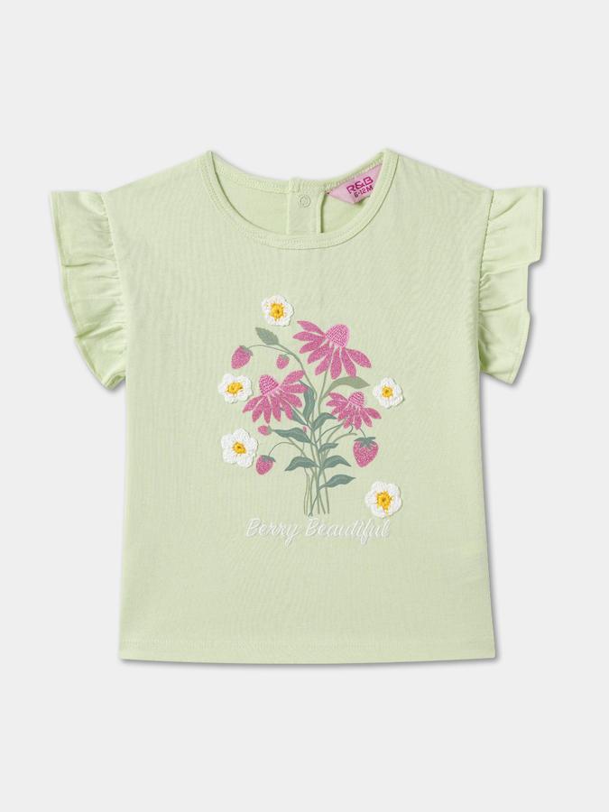 Girls Regular Fit Short Sleeve Crew Neck Top