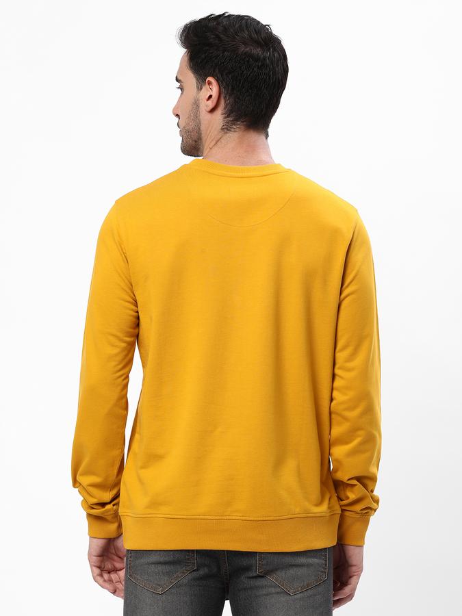 Men Cotton Regular Fit Crew Neck Graphic Sweatshirt